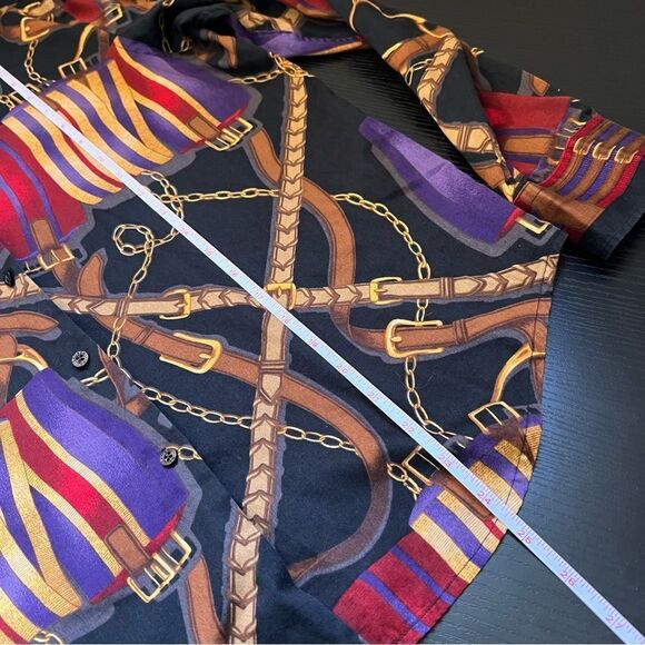 ✨ Lauren Ralph Lauren Vintage Women’s Equestrian Gold Chain Long Sleeve PM - Picture 10 of 10